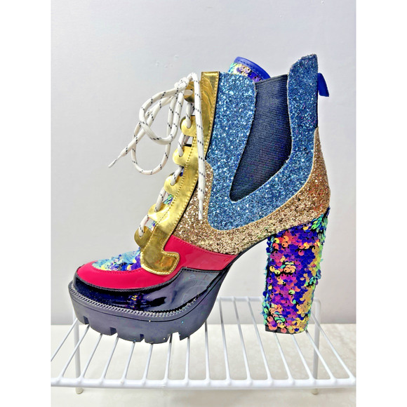 Cape Robbin Women’s Nell-v Boots Mermaid Metallic Size 9 - Picture 3 of 13